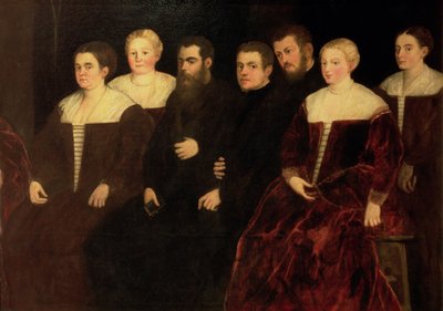 Zeven leden van de Soranzo Familie door Jacopo Robusti Tintoretto